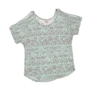 Mudd Geometric Open-Shoulder T-Shirt